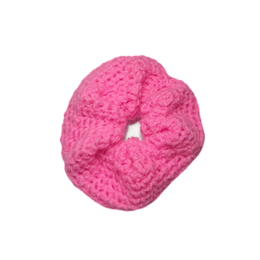 Blush Bloom Crochet Scrunchie