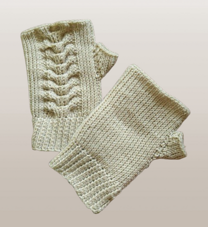 Desert Fern Tunisian Mitts