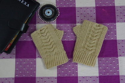 Desert Fern Tunisian Mitts