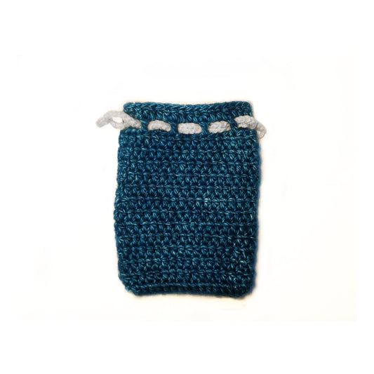 Midnight Bloom Crochet Pouch